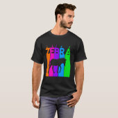 Zebra-Fieberblase mit Silhouette T-Shirt (Vorne ganz)