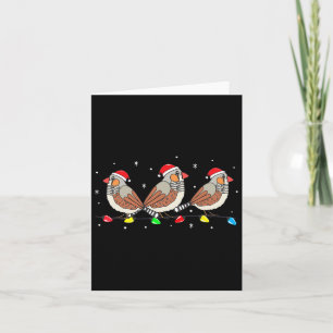 Zebra Finch Bird Weihnachtsbeleuchtung Funny Pet X Karte