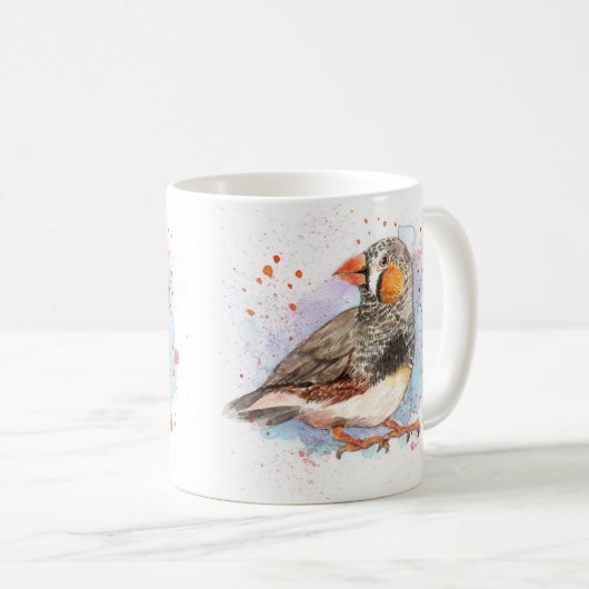 Zebra Finch Kaffeetasse (VorderseiteRechts)