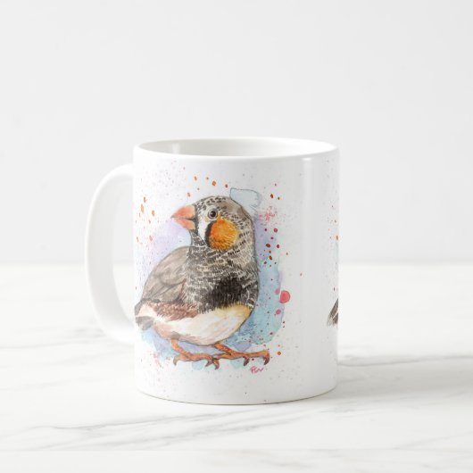 Zebra Finch Kaffeetasse (Vorderseite Links)