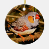 Zebra Finch Keramik Ornament (Vorne)