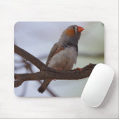 Zebra Finch Mousepad (Mit Mouse)