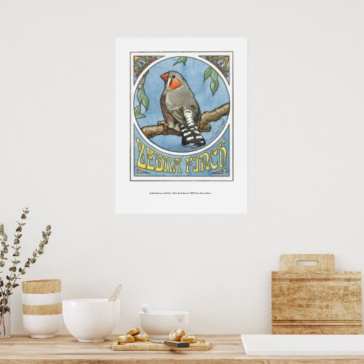 Zebra Finch Nouveau Poster (Küche)
