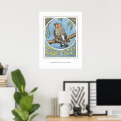 Zebra Finch Nouveau Poster (Heimbüro)