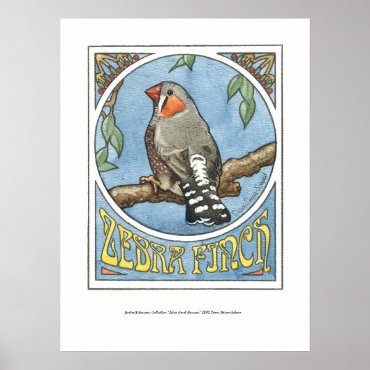 Zebra Finch Nouveau Poster (Vorne)
