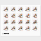 Zebra Finch Quadratischer Aufkleber (Blatt)