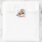 Zebra Finch Quadratischer Aufkleber (Tasche)