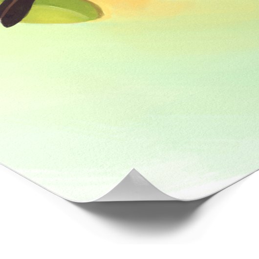 Zebra Finch realistisches Bild Poster (Ecke)