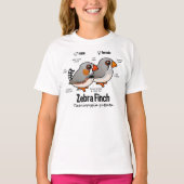 Zebra Finch Statistik T-Shirt (Vorderseite)