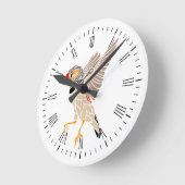 Zebra finch tribal tattoo design runde wanduhr (Winkel)