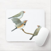 Zebra Finch Trio - Taeniopygia guttata Mousepad (Mit Mouse)