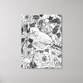 Zebra-Finch und Rose-Buschtinte zeichnend Leinwanddruck (Vorderseite)