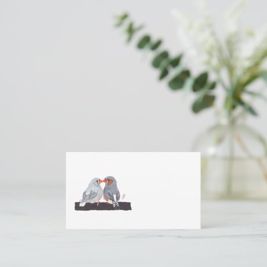 ZEBRA FINCH VISITENKARTE (Stehend Vorderseite)