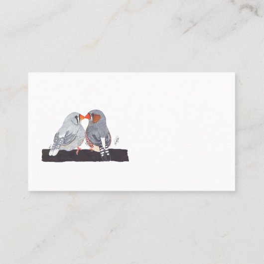 ZEBRA FINCH VISITENKARTE (Rückseite)