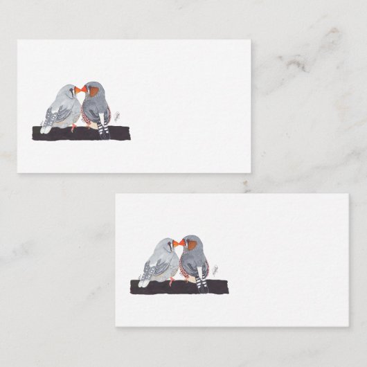 ZEBRA FINCH VISITENKARTE (Vorne/Hinten)