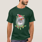 Zebra finch Weihnachtsstil T-Shirt (Vorderseite)