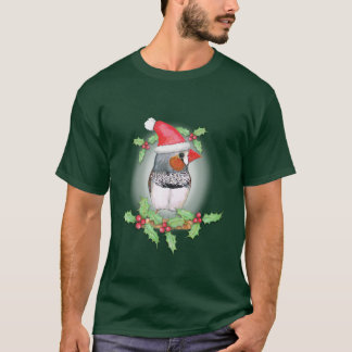 Zebra finch Weihnachtsstil T-Shirt