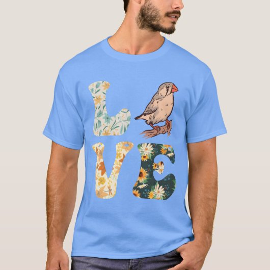 Zebra Finches LOVE Bird Liebhaber Finale Junge Ret T-Shirt (Vorderseite)