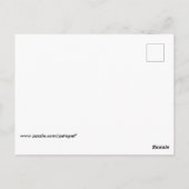 Zebra Finish niedlicher Cartoon rosa kariertes Mus Postkarte (Rückseite)