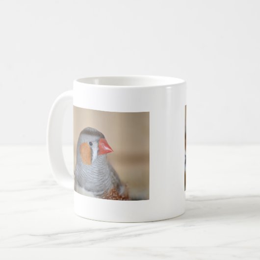 Zebra-Fink Kaffeetasse (Vorderseite Links)
