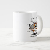 Zebra-Fink-Statistiken Jumbo-Tasse (Vorderseite Rechts)