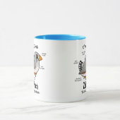 Zebra-Fink-Statistiken Tasse (Zentrum)