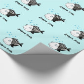 Zebra-Fische Geschenkpapier (Ecke)