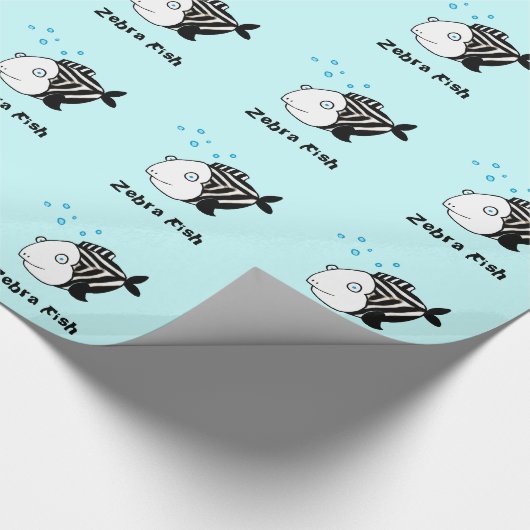 Zebra-Fische Geschenkpapier (Ecke)