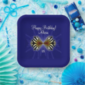 Zebra Fish Kiss Birthday Name Age Pappteller (Party)