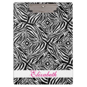 Zebra-Flechtmäntel in Schwarzweiß Klemmbrett (Vorderseite)