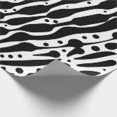 Zebra-Flecken mit Pinselstrichen Geschenkpapier (Ecke)