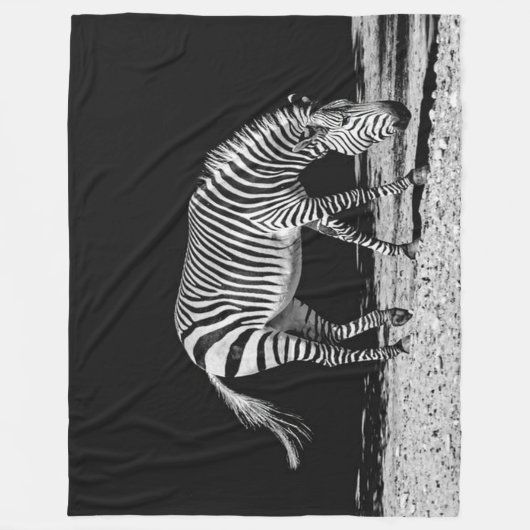 Zebra-Fleece-Decke Fleecedecke (Vorderseite)
