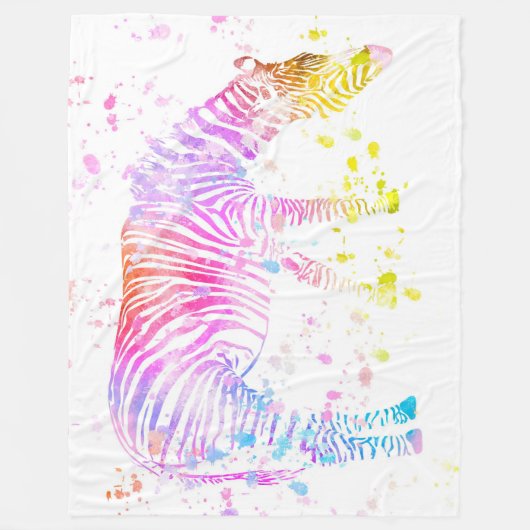 Zebra Fleecedecke (Vorderseite)