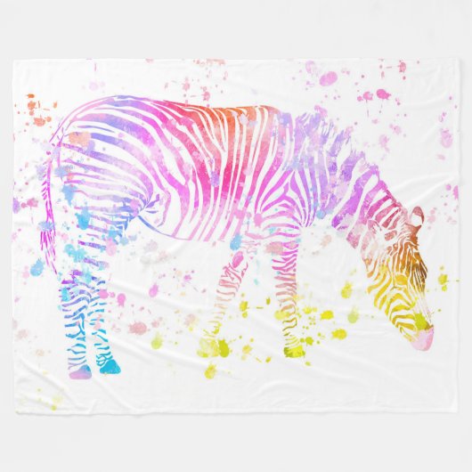 Zebra Fleecedecke (Vorderseite (Horizontal))