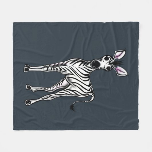 Zebra Fleecedecke (Vorderseite (Horizontal))