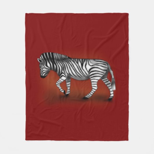 ‚Zebra‘ Fleecedecke (Vorderseite)