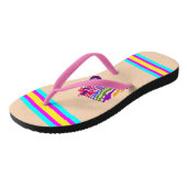 Zebra Flip Flops Badesandalen (Schrägansicht)