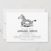 Zebra Float Birthday Pool Party Einladung (Vorderseite)