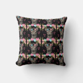 Zebra Floral Heart Pattern Kissen (Vorderseite)