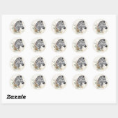 Zebra Floral Sticker (Blatt)