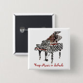 Zebra-Flügel ~ Knopf Button (Vorne & Hinten)