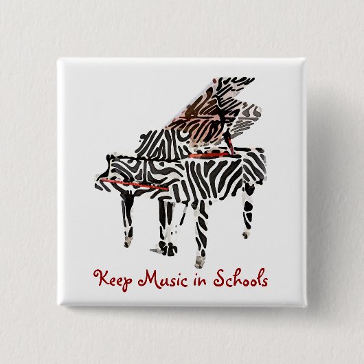 Zebra-Flügel ~ Knopf Button (Vorderseite)
