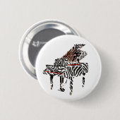 Zebra-Flügel ~ Knopf Button (Vorne & Hinten)