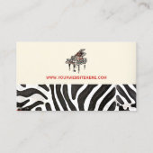 Zebra-Flügel ~ Visitenkarte (Rückseite)