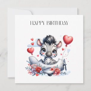 Zebra-Flugzeug-Geburtstag Einladung
