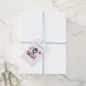 Zebra-Flugzeug-Geburtstag Geschenkanhänger (Mit Garn)