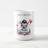 Zebra-Flugzeug-Geburtstag Kaffeetasse (Mittel)