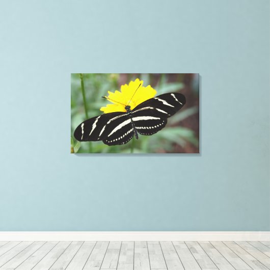 Zebra Flutterby Leinwanddruck (Insitu (Holzboden))