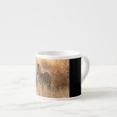 Zebra foal in Morgenlicht Espressotasse (Vorderseite Rechts)