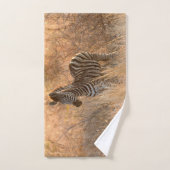 Zebra foal in morning light badhandtuch set (Handtuch)